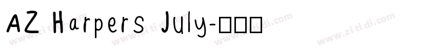 AZ Harpers July字体转换